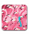 ที่รองแก้วน้ำ Pink Flamingos MDF Square coaster